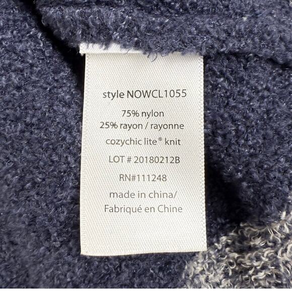 Barefoot Dreams Women's Cozy Chic Lite Coastal Hooded Cardigan XS/S Navy - Picture 11 of 13